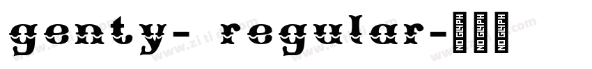 genty- regular字体转换